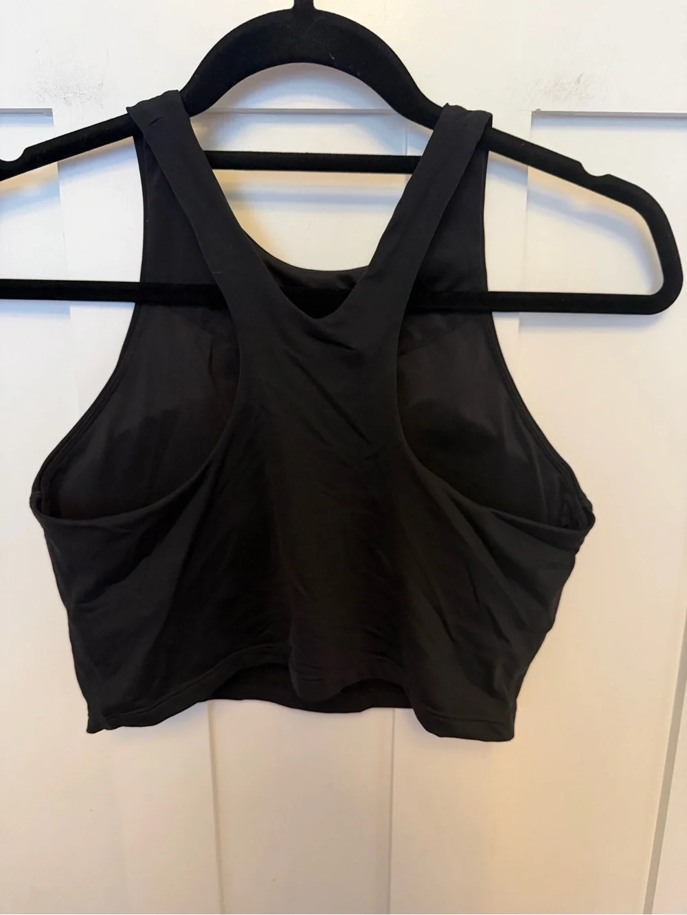Athleta Conscious Crop Top Black Size Small Long Line Sports Bra Racerback